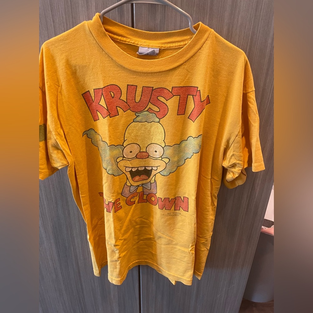 Vintage Krusty The Clown Shirt Stanley Desantis Matt Groening LARGE 1997 90s